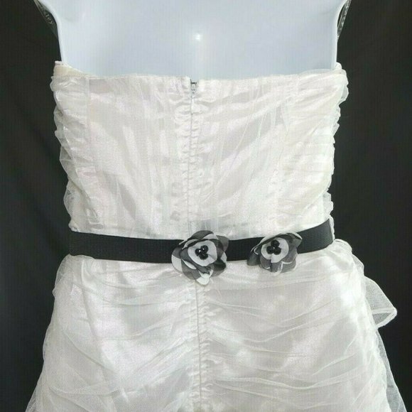 Esley White Bubble Dress Size S Party Dance - Picture 7 of 8